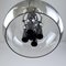 German Chrome and Mouth-Blown Glass Ceiling Lamp from Glasshütte Limburg, 1970s, Image 5