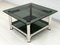 Vintage Italian Aluminum and Glass Coffee Table, 1970s 1