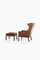 Danish Leather & Teak Model 2204 Lounge Chair & Model 2202 Ottoman Set by Børge Mogensen for Fredericia, 1950s, Set of 2, Image 7