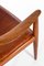 Poltrona JH-501 in pelle e teak di Hans Wegner per Johannes Hansen, Danimarca, anni '40, Immagine 3