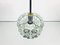 German Chrome-Plated & Crystal Ceiling Lamp from Kinkeldey, 1960s, Image 5