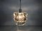 German Chrome-Plated & Crystal Ceiling Lamp from Kinkeldey, 1960s 4