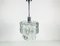 German Chrome-Plated & Crystal Ceiling Lamp from Kinkeldey, 1960s, Image 1