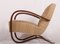 Beech H-269 Lounge Chairs by Jindřich Halabala for Thonet, 1920s, Set of 2 3