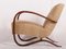 Beech H-269 Lounge Chairs by Jindřich Halabala for Thonet, 1920s, Set of 2 4