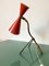 Lámpara de mesa italiana Mid-Century de aluminio y latón, años 50, Imagen 3