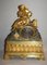 Antike französische Empire Uhr aus Bronze & Gold im Empire-Stil 1