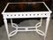 Mid-Century French Louis XVI White Glass and Wood Desk, 1960s 1