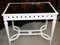 Mid-Century French Louis XVI White Glass and Wood Desk, 1960s, Image 1