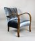 Art Deco Style Silver Velvet Armchair, 1960s 3