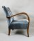 Art Deco Style Silver Velvet Armchair, 1960s 10