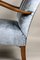 Art Deco Style Silver Velvet Armchair, 1960s, Image 4