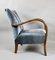 Art Deco Style Silver Velvet Armchair, 1960s 11