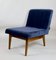 Vintage Blue Velvet Lounge Chair, 1970s, Image 1