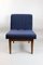 Fauteuil Vintage en Velours Bleu, 1970s 8