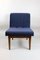 Vintage Blue Velvet Lounge Chair, 1970s, Image 8