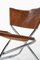 Scandinavian Modern Danish Leather and Steel Z Side Chair by Erik Magnusson for Torben Ørskov, 1968, Image 6