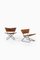 Scandinavian Modern Danish Leather and Steel Z Side Chair by Erik Magnusson for Torben Ørskov, 1968, Image 7