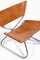 Scandinavian Modern Danish Leather and Steel Z Side Chair by Erik Magnusson for Torben Ørskov, 1968, Image 5