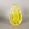 Yellow Fluted Murano Glass Vase 1