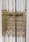 German Golden Brass & Crystal Column Chandelier from Palwa, 1960s 9