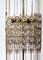 German Golden Brass & Crystal Column Chandelier from Palwa, 1960s, Image 6