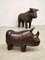 Small Leather Rhino by Dimitri Omersa, 1990s, Image 1