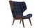 Dark Stained Navy Blue Wool Mammoth Chair by Rune Krojgaard & Knut Bendik Humlevik for Norr1 1