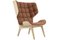 Mammoth Sessel mit naturbelassenem Gestell aus Eiche & rostfarbenem Lederbezug von Rune Krojgaard & Knut Bendik Humlevik für Norr11 1