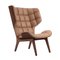 Dark Stained Oak & Camel Leather Mammoth Chair by Rune Krøjgaard & Knut Bendik Humlevik for Norr11, Image 1