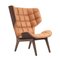 Chaise Mammoth en Cuir Cognac Foncé par Rune Krojgaard & Knut Bendik Humlevik pour NORR11 1