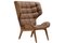 Smoked Oak & Dark Brown Leather Mammoth Chair by Rune Krøjgaard & Knut Bendik Humlevik for Norr11 1