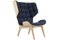 Natural Oak & Navy Blue Wool Mammoth Chair by Rune Krøjgaard & Knut Bendik Humlevik for Norr11 1