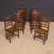 Antique Georgian Ash and Elm Ladderback Dining Chairs, Set of 8 4