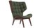 Dark Stained Oak & Forest Green Wool Mammoth Chair by Rune Krojgaard & Knut Bendik Humlevik for NORR11, Image 1