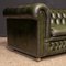 Vintage Green Leather Chesterfield Sofa, 1980s 6