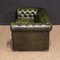 Vintage Green Leather Chesterfield Sofa, 1980s 2