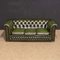 Vintage Green Leather Chesterfield Sofa, 1980s, Image 1