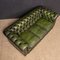 Vintage Green Leather Chesterfield Sofa, 1980s, Image 7