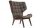 Dark Stained Oak & Fawn Wool Mammoth Chair by Rune Krojgaard & Knut Bendik Humlevik for NORR11, Image 1