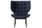 Black Oak & Navy Blue Wool Mammoth Chair by Rune Krojgaard & Knut Bendik Humlevik for Norr11 2