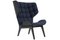 Black Oak & Navy Blue Wool Mammoth Chair by Rune Krojgaard & Knut Bendik Humlevik for Norr11 1