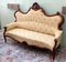 Antikes italienisches Sofa mit Gestell aus Nussholz 5