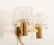 Mid-Century Danish Brass and Glass Sconces from Orrefors, 1966, Set of 2 8