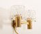 Mid-Century Danish Brass and Glass Sconces from Orrefors, 1966, Set of 2, Image 8