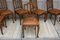 Antique French Leather and Oak Dining Chairs, Set of 6, Image 1