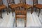 Antique French Leather and Oak Dining Chairs, Set of 6 7