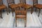 Antique French Leather and Oak Dining Chairs, Set of 6, Image 7