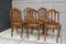 Antique French Leather and Oak Dining Chairs, Set of 6, Image 10