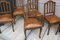 Antique French Leather and Oak Dining Chairs, Set of 6 13